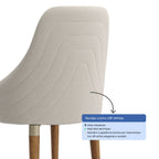 Conjunto de Jantar Mesa Retangular com Vidro Lintz 8 Cadeiras Evelyn Canella Off White - Província - 