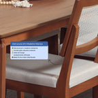 Conjunto de Jantar Mesa Retangular Harmony 6 Cadeiras Saga Canella Linho Off White - Província - 