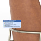 Conjunto de Jantar Mesa Retangular Harmony 8 Cadeiras Lucille Canella PU Caramelo - Província - 