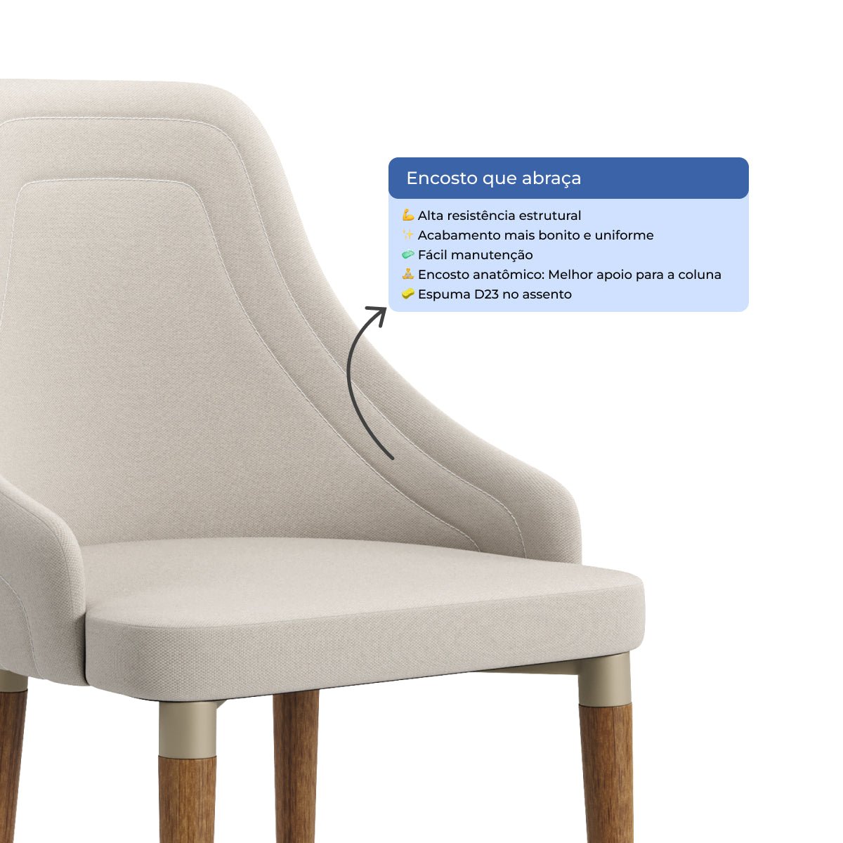 Conjunto de Jantar Mesa Retangular Lintz 8 Cadeiras Evelyn Canella Off White - Província - 