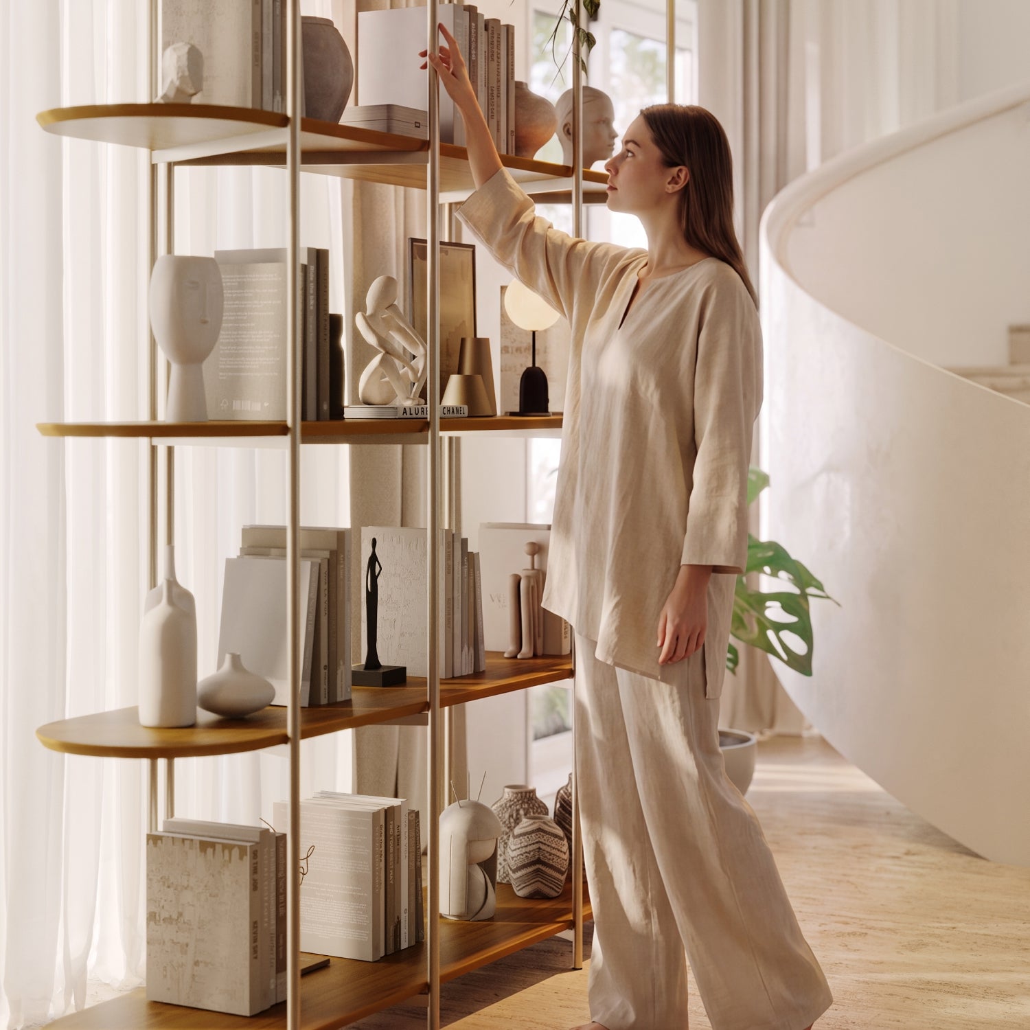 Estante 5 Prateleiras Aço com MDF Enya 180cm