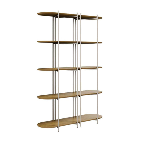 Estante 5 Prateleiras Aço com MDF Enya 135cm