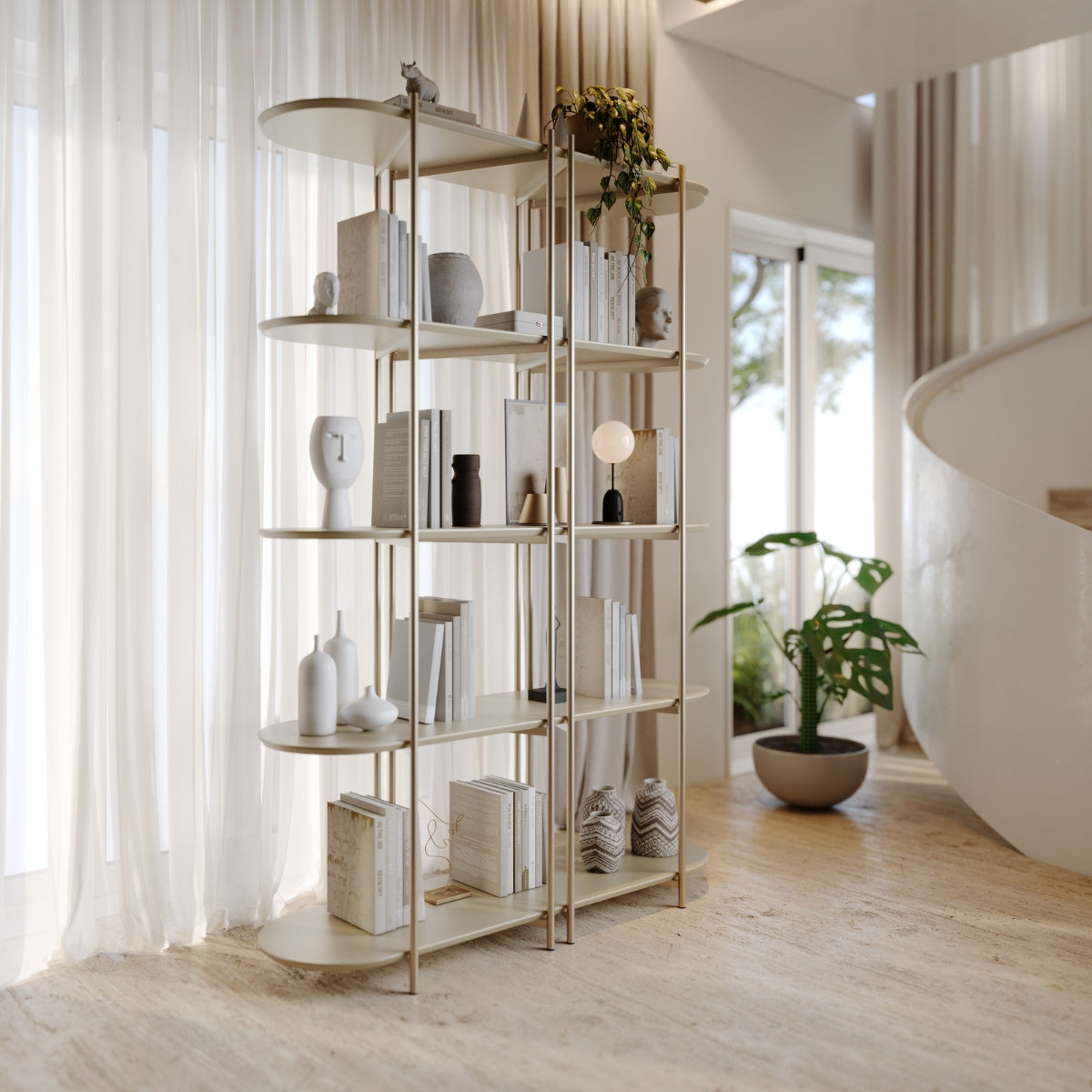 Estante 5 Prateleiras Aço com MDF Enya 135cm