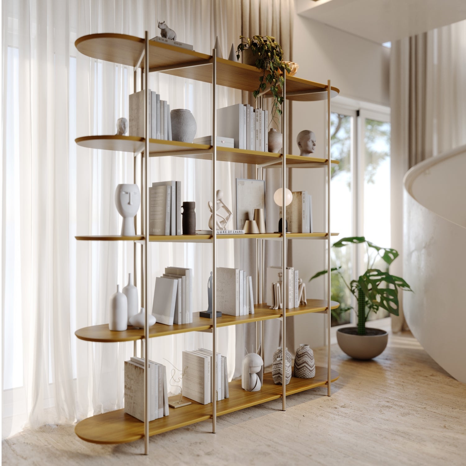 Estante 5 Prateleiras Aço com MDF Enya 180cm – Província
