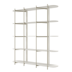 Estante Orgânica Industrial Aço MDF Enya 180 cm - Champanhe - Província - Estante
