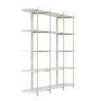 Estante Orgânica Industrial Aço MDF Enya 180 cm - Champanhe - Província - Estante