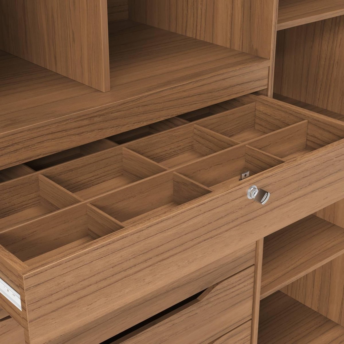 Guarda - Roupa 100% MDF Montclair 3 portas de correr com gaveta porta jóia - 275 cm - Província - Guarda - roupas