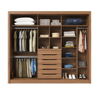 Guarda - Roupa 100% MDF Montclair 3 portas de correr com gaveta porta jóia - 275 cm - Província - Guarda - roupas