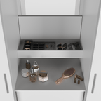 Guarda - Roupa 2 Portas de Correr c/ Espelho Italo 184cm Branco - Província - Guarda - roupas