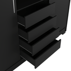 Guarda - Roupa Casal 2 Portas de Correr c/ Espelho Italo Preto - Província - Guarda - roupas