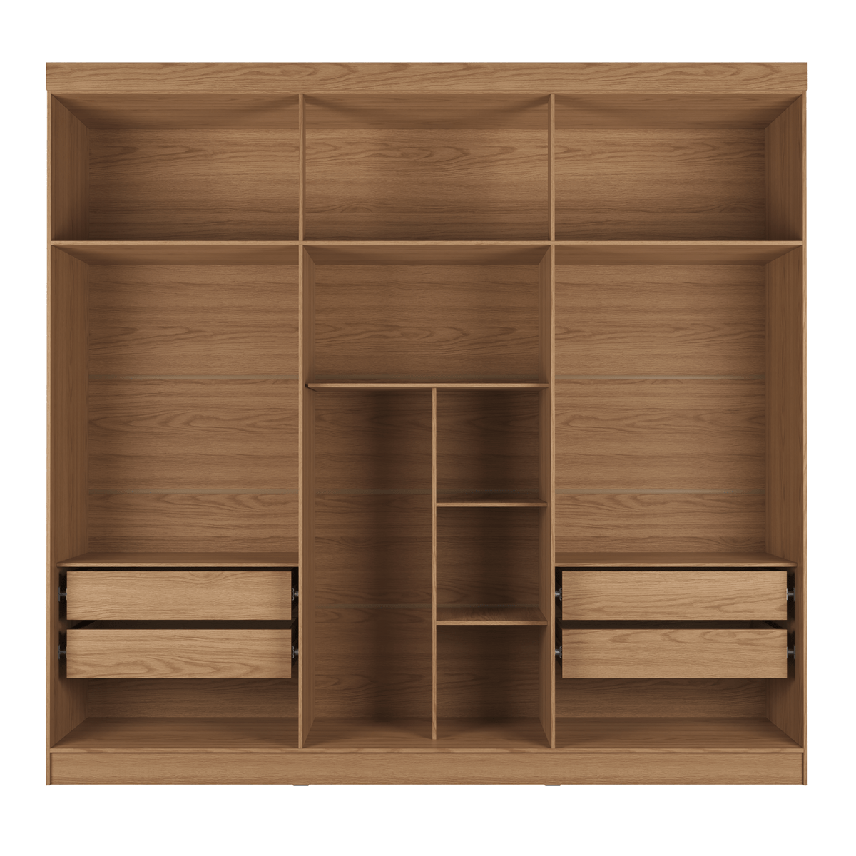 Guarda - Roupa Casal 6 Portas 4 Gavetas Lazzaro 231cm Preto - Província - Guarda - roupas