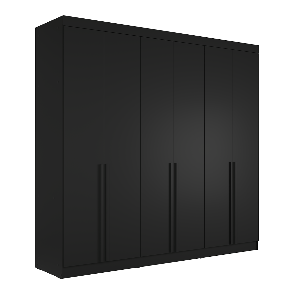 Guarda - Roupa Casal 6 Portas 4 Gavetas Lazzaro 231cm Preto - Província - Guarda - roupas