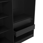 Guarda - Roupa Casal 6 Portas 4 Gavetas Lazzaro 231cm Preto - Província - Guarda - roupas