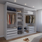 Guarda Roupa Casal 2 Portas de Correr c/ Espelho Gavino 238cm Carvalho