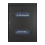 Guarda Roupa Solteiro 2 Portas de Correr Orazio 135cm Carvalho com Off White - Província - Guarda - roupas