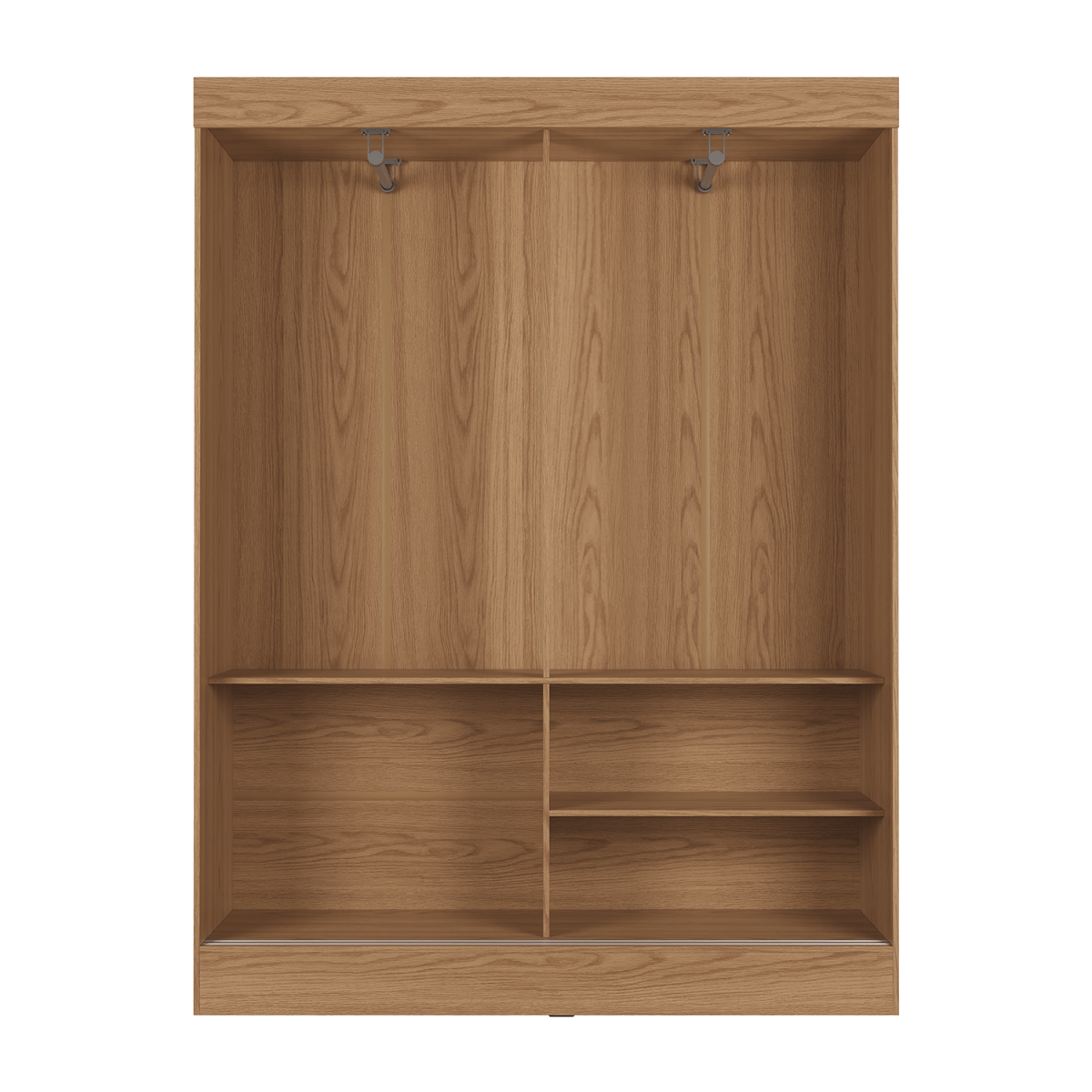 Guarda Roupa Solteiro 2 Portas de Correr Orazio 135cm Carvalho com Off White - Província - Guarda - roupas