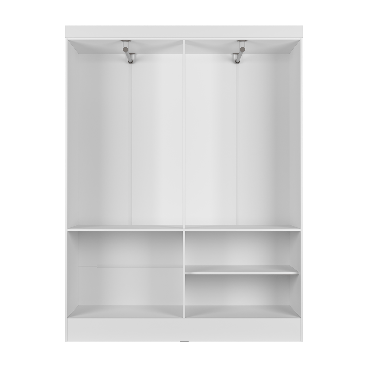 Guarda Roupa Solteiro 4 Portas Renzo 135cm Carvalho com Off White - Província - Guarda - roupas