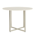 Mesa Arcádia 108 cm - Off White Fosco c/ Champanhe - Província - Mesa de jantar