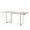 Mesa Arcádia 160 cm - Off White Fosco c/ Champanhe - Província - Mesa de jantar