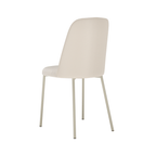 Mesa com 4 Cadeiras Arcadia Redonda 108cm Aço Champanhe com Off White - Província - Mesa 4 Cadeiras