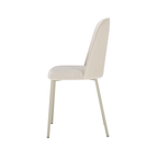 Mesa com 4 Cadeiras Arcadia Redonda 108cm Aço Champanhe com Off White - Província - Mesa 4 Cadeiras