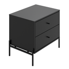 Mesa de Cabeceira Jasper 64 cm Preto Fosco - Província - Mesa de Cabeceira