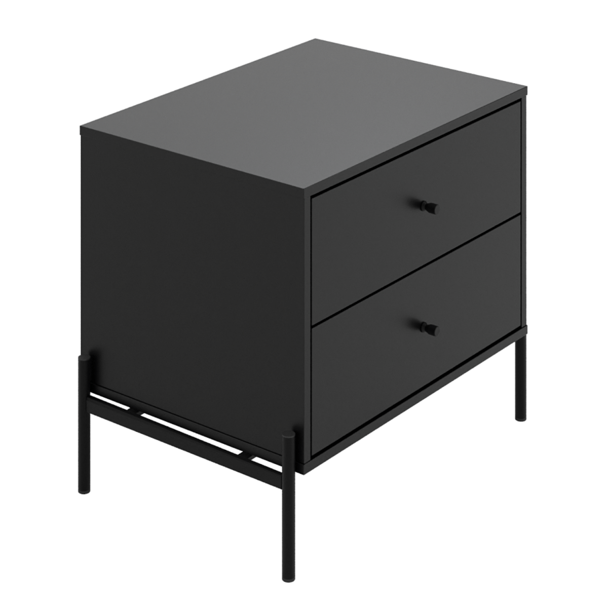 Mesa de Cabeceira Jasper 64 cm Preto Fosco - Província - Mesa de Cabeceira