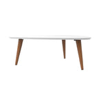 Mesa de Centro Triangular Utopia Baixa Branco Gloss - Província - Mesa de centro