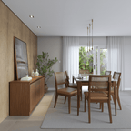 Mesa de Jantar Addar 160 cm - Natural c/ Vidro Off White - Província - Mesa de jantar