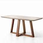 Mesa de Jantar Bennett c/ Vidro 180 cm - Natural c/ Vidro Off White - Província - Mesa de jantar