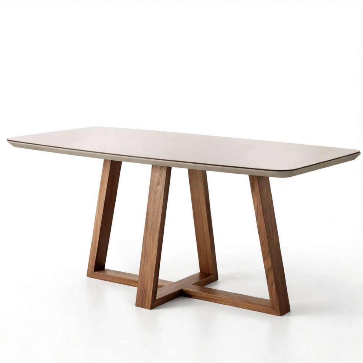 Mesa de Jantar Bennett c/ Vidro 180 cm - Natural c/ Vidro Off White - Província - Mesa de jantar