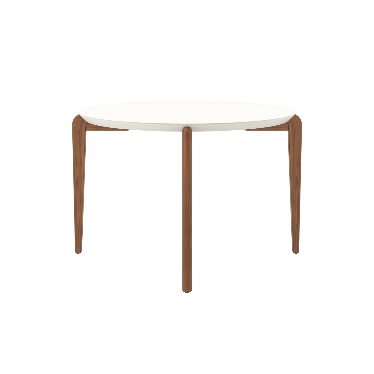 Mesa de Jantar Donatella para 4 lugares com vidro - Redonda 115cm - Província - Mesa de jantar