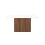 Mesa de Jantar Kalina 160 cm Retangular com Vidro - Província - Mesa de jantar