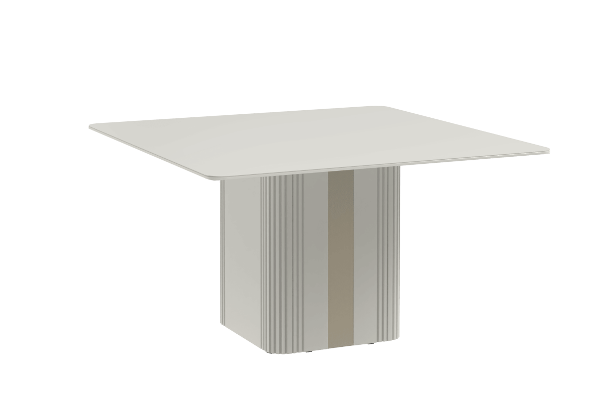 Mesa de Jantar Liege 135 - Off White Fosco - Província - Mesa de jantar