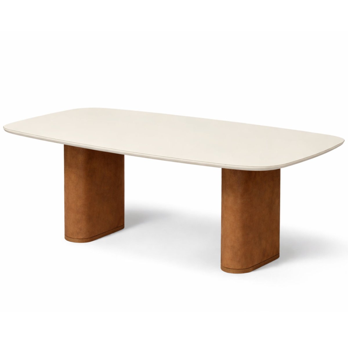 Mesa de Jantar Lintz 184 cm - Off White c/ Caramel - Província - Mesa de jantar