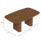 Mesa de Jantar Retangular para 6 Lugares Lintz 184cm Canella com PU Caramelo - Província - Mesa de jantar