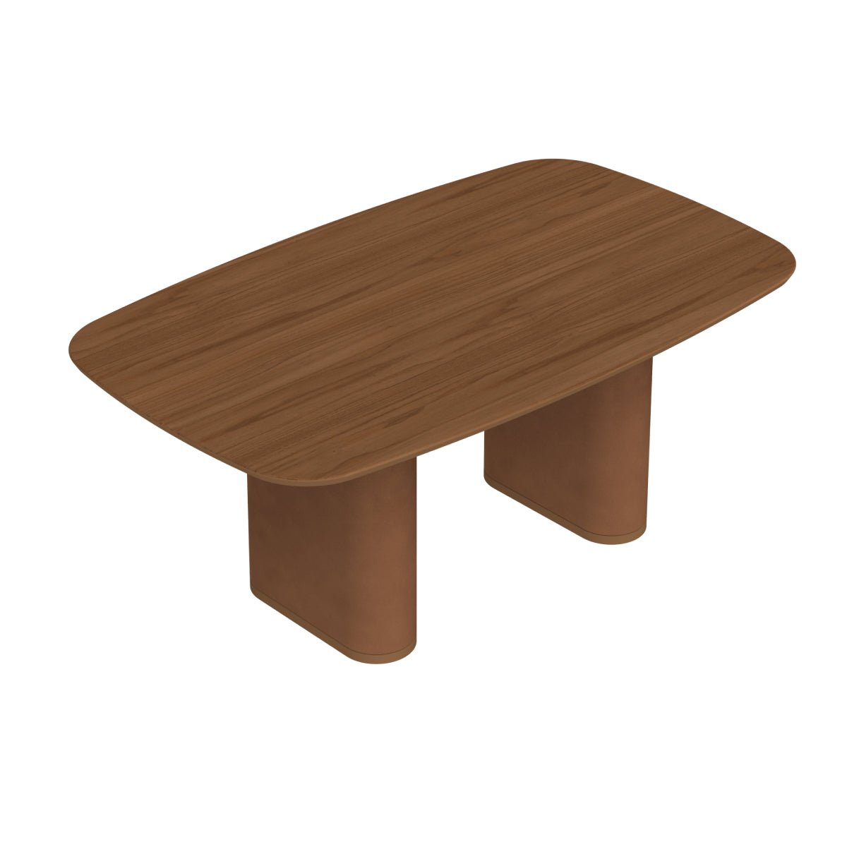 Mesa de Jantar Retangular para 6 Lugares Lintz 184cm Canella com PU Caramelo - Província - Mesa de jantar