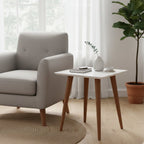 Mesa Lateral Quadrada 44cm Utopia Branco Gloss - Província - Mesa de centro