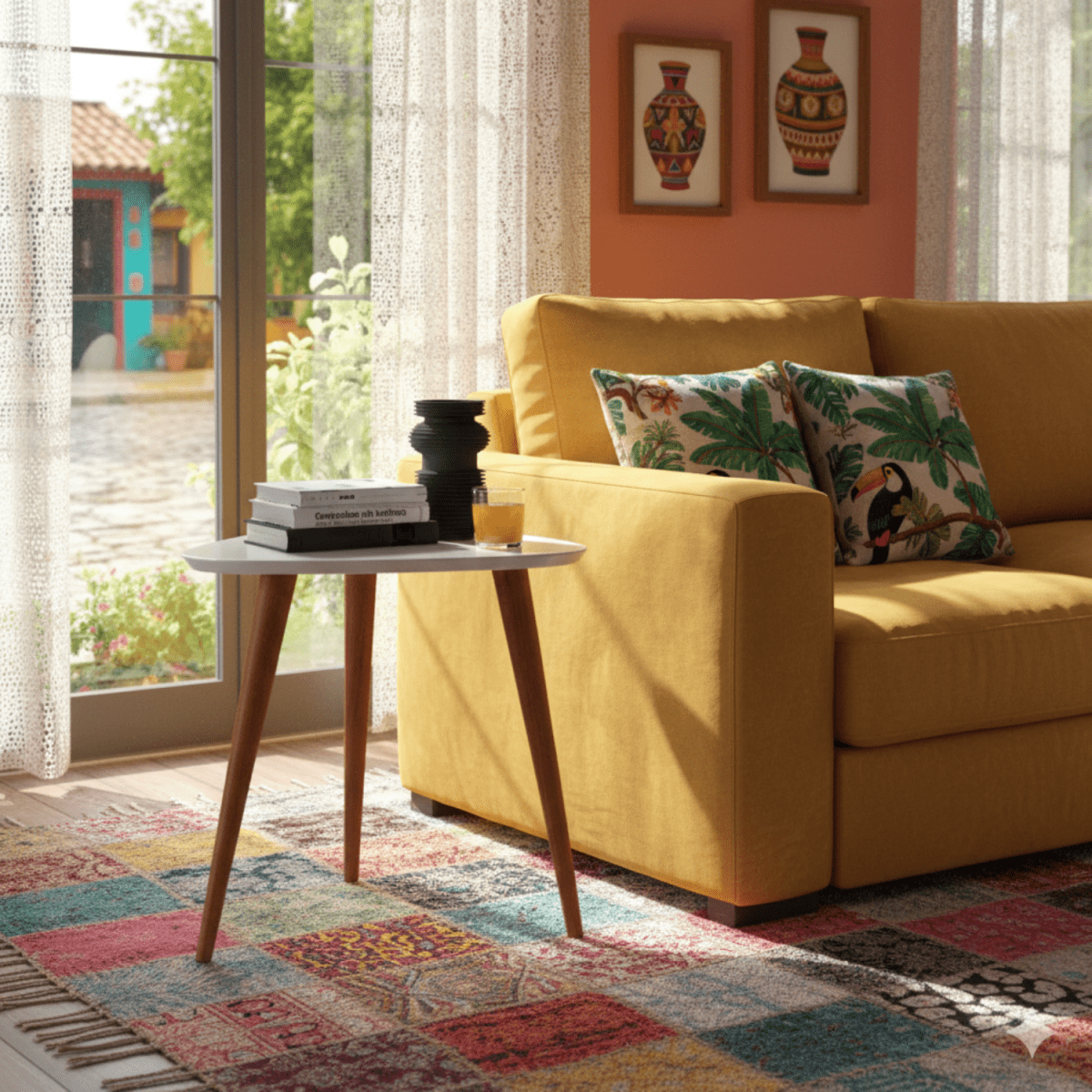 Mesa Lateral Triangular 51cm Utopia Branco Gloss - Província - Mesa de centro