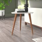 Mesa Lateral Triangular 51cm Utopia Branco Gloss - Província - Mesa de centro