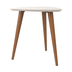 Mesa Lateral Triangular 51cm Utopia Branco Gloss - Província - Mesa de centro