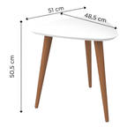 Mesa Lateral Triangular 51cm Utopia Branco Gloss - Província - Mesa de centro