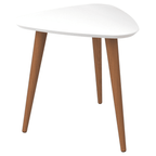 Mesa Lateral Triangular 51cm Utopia Branco Gloss - Província - Mesa de centro