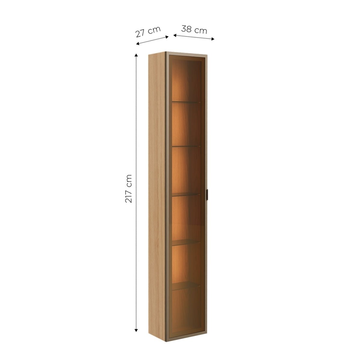 Módulo Cristaleira 1 Porta com Vidro Reflecta para Painel Neon Float - Província - Painel para TV