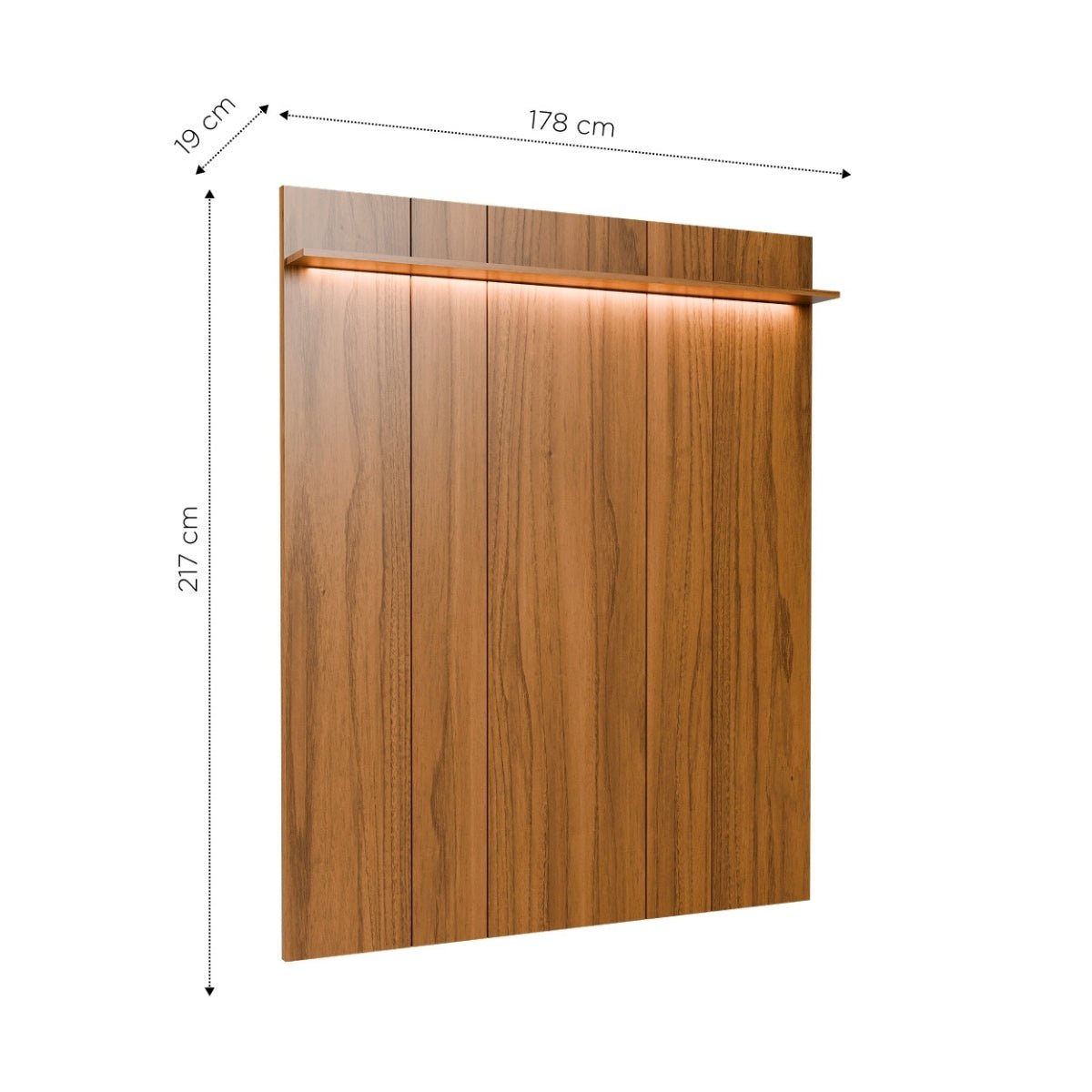 Painel para TV até 75 Polegadas com Prateleira e LED 100% MDF Neon Float 178cm - Província - Painel para TV