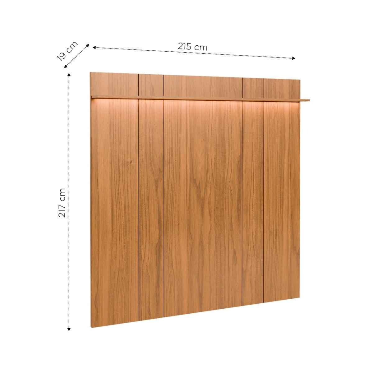 Painel para TV até 85 Polegadas com Prateleira e LED 100% MDF Neon Float 215cm - Província - Painel para TV