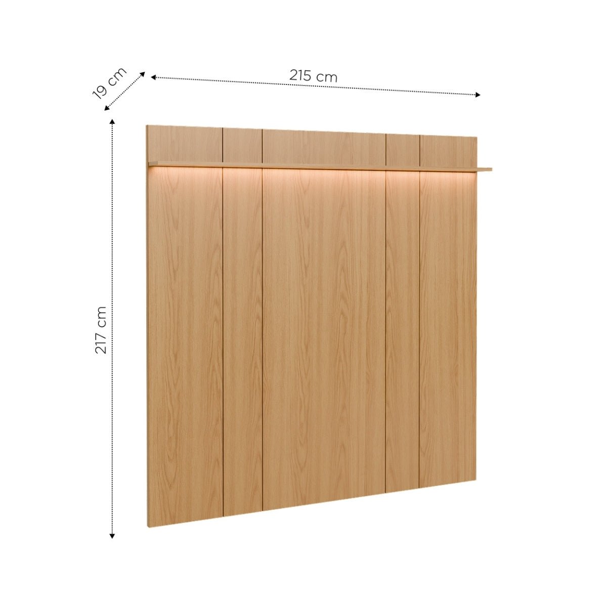 Painel para TV até 85 Polegadas com Prateleira e LED 100% MDF Neon Float 215cm - Província - Painel para TV