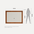 Rack com Painel para TV até 75 Polegadas MDF 180cm Pés em Madeira Maciça Flynt Oslo