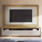 Painel para TVs até 75 Polegadas Oslo 220cm Off White Fosco com Canella - Província - Painel para TV