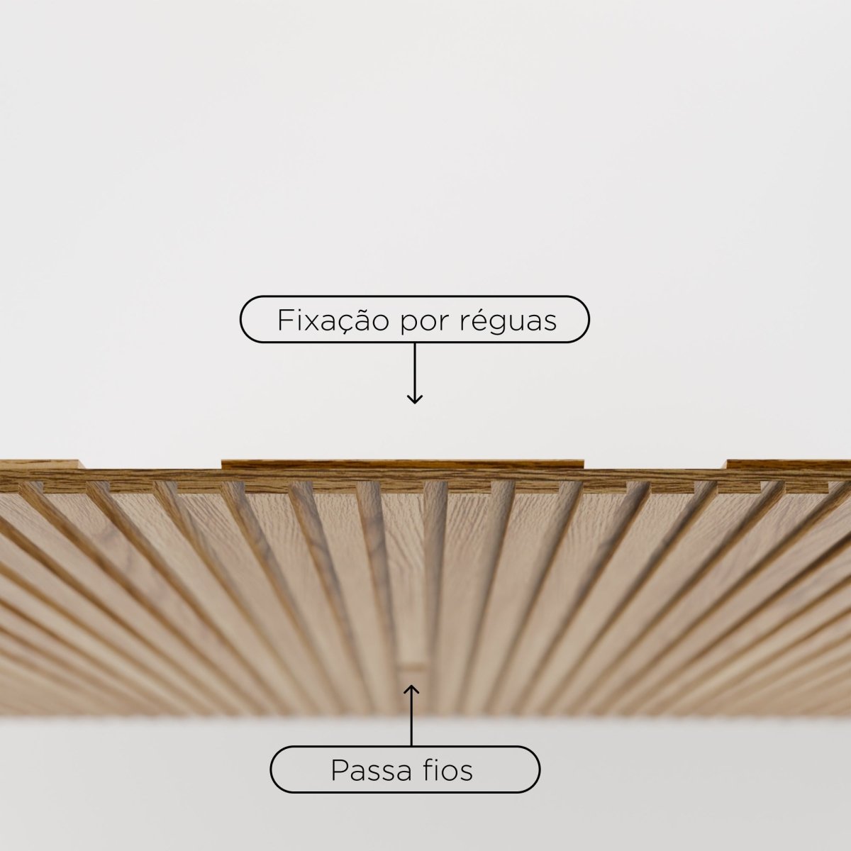 Painel Ripado Modular para TV Devin - 2.3 x 2.7 - Província - Painel para TV